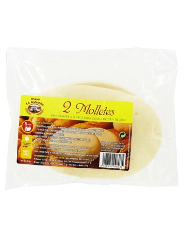 Vorgebackenes Brot mollete La Gañanía 2 ud x 100 gr