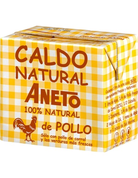 Caldo natural de pollo Aneto 500 ml.