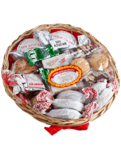 Panier d´assortiment de Noël sans sucre Gamito 800 gr.