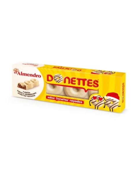 Turrón con chocolate Donettes rayados El Almendro 150 gr.
