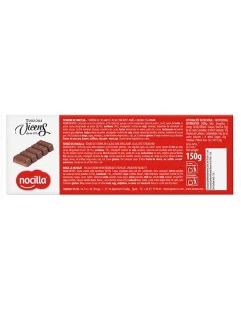 Turrón de Nocilla Vicens 150 gr. 2