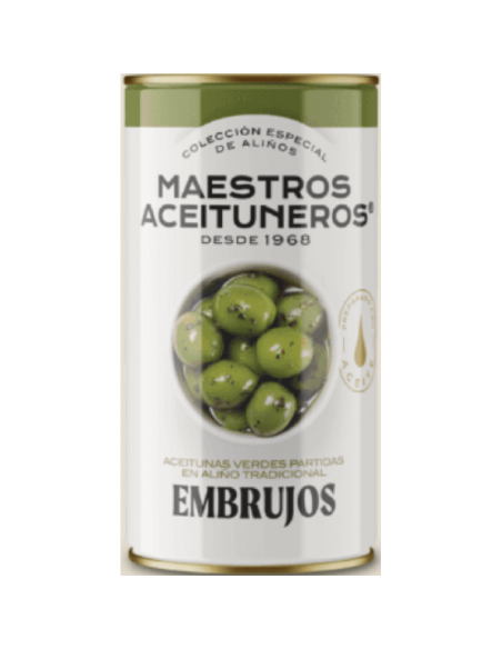Tienda online venta de aceitunas verdes partidas aliñadas Hechizos