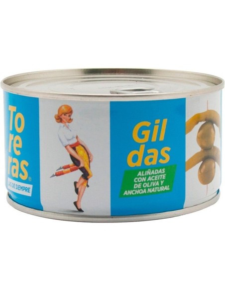 Gildas Toreras aliñadas con aceite de oliva Kombo