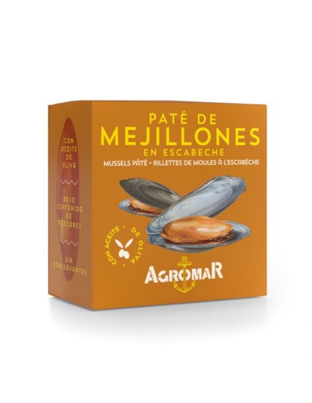 Paté de mejillones en escabeche Agromar