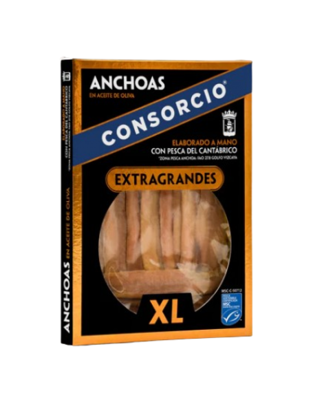 Anchoas en aceite de oliva extra grandes XL Consorcio