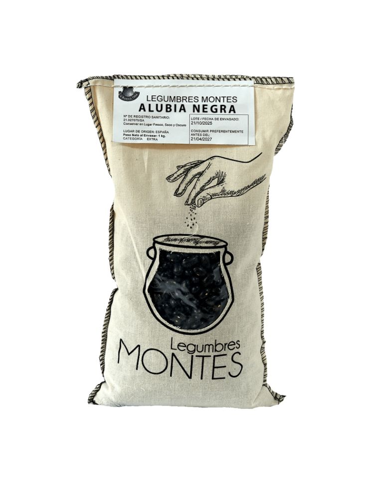 Schwarze Bohne Legumbres Montes Beutel 1 kg.