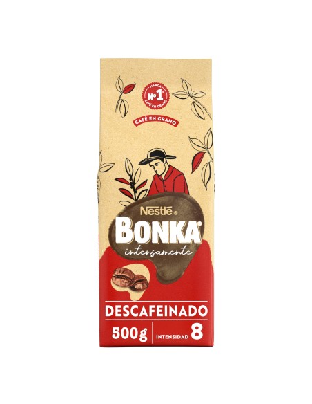 Café descafeinado en grano Bonka 500 gr.