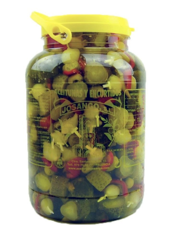 Banderillas en vinagre Josango garrafa 1,4 Kg.