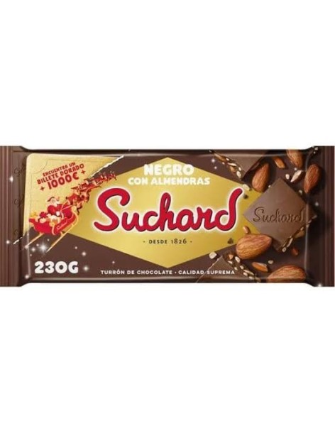 Suchard dunkles Schokoladennougat mit Mandeln 230 gr.