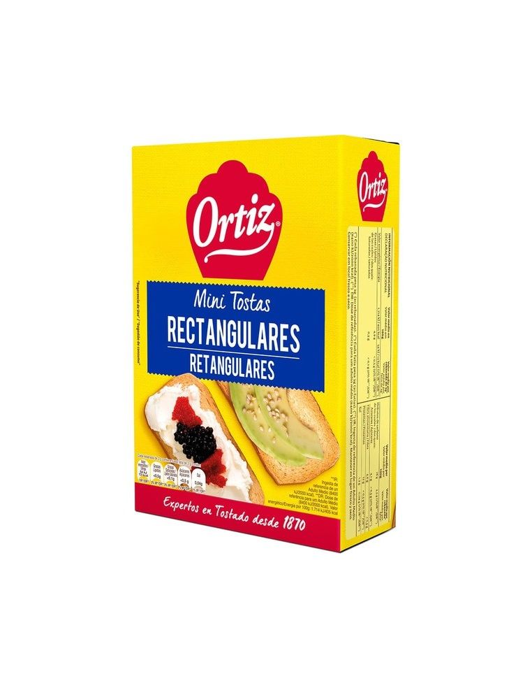 Mini Tostas rectangular Ortiz 100 gr.