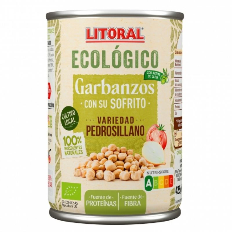 Tienda online venta de Garbanzos con su sofrito ecológicos Litoral