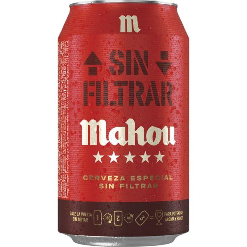 Unfiltered Mahou beer 33 cl