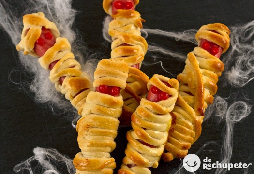 Momies de saucisses. recette Halloween