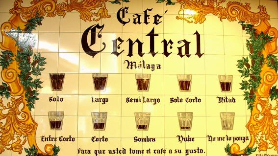 Les mille façons de commander le café à Malaga