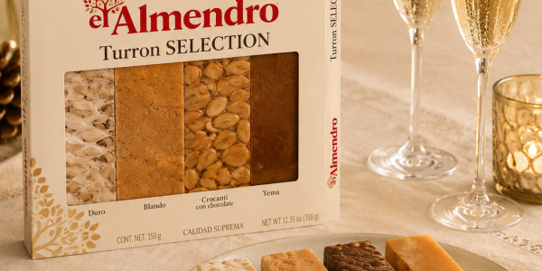 Selección de turrones tradicionales El Almendro: la bandeja perfecta para compartir en Navidad