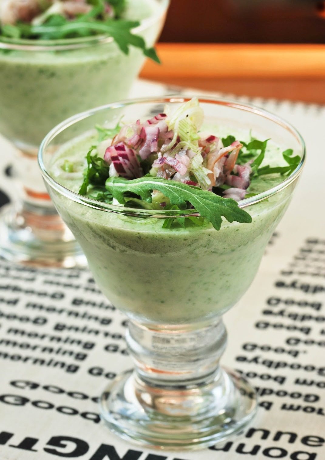 Asparagus Mousse au jambon salade.