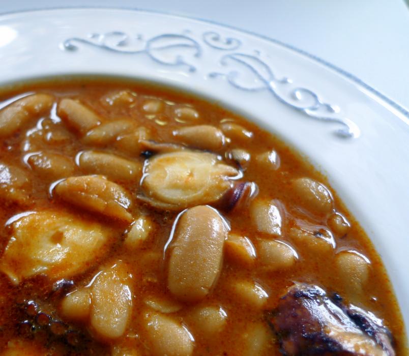 Fèves avec Octopus