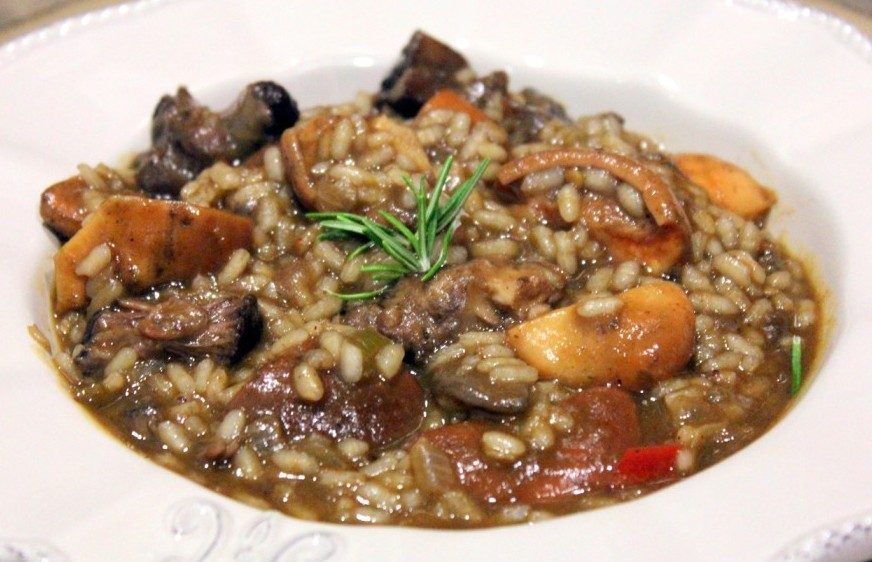 Riz aux chanterelles et Rabo Guisado
