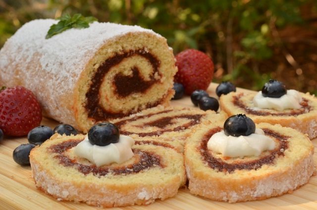 Brazo de gitano relleno de dulce de leche